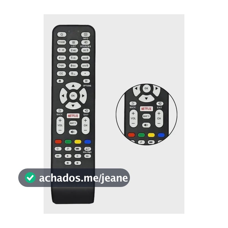 Controle Remoto Compatível Com Aoc Smart Tv