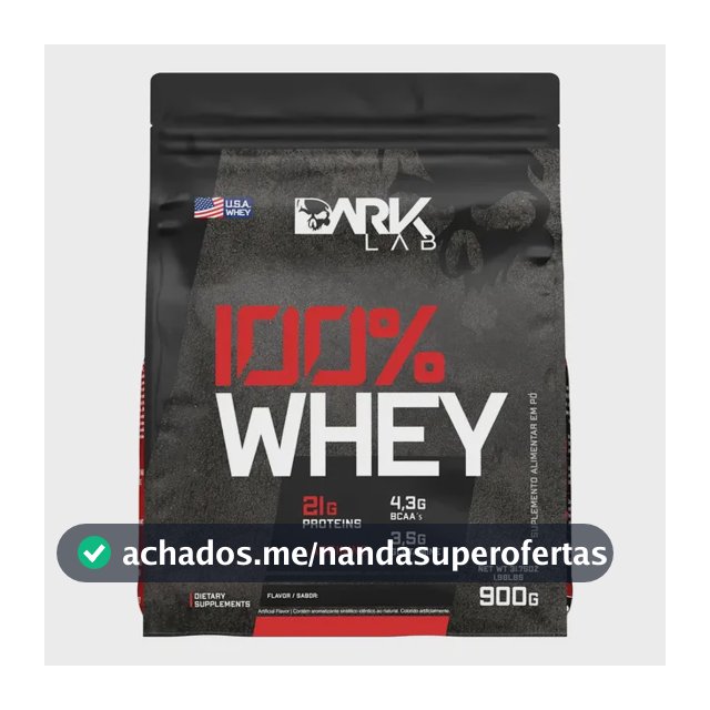 100% Whey Protein 900g Sabores - Dark Lab Sabor Chocolate Chocolate