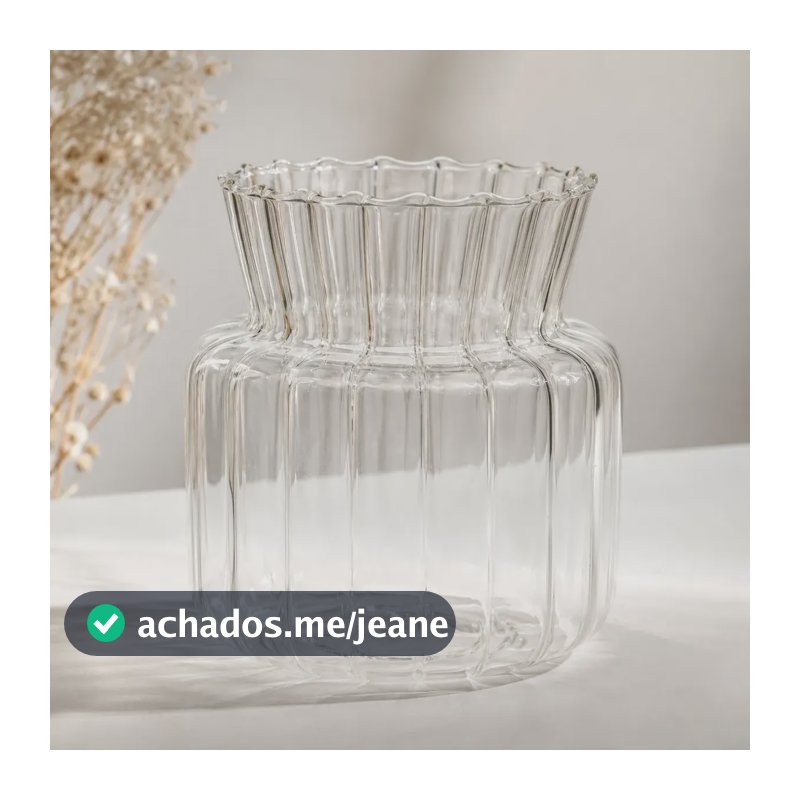 Vaso De Vidro Para Arranjos E Orquideas Delicado 7x15x5 Luxo Transparente Modelo 3