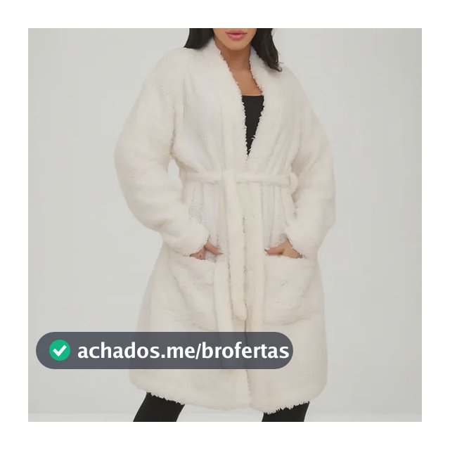 Roupão De Banho Teddy Inverno Pelinho Com Bolso