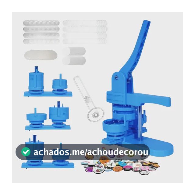Kit 3 Máquinas De Botons 32/44/58 Mm Com 300 Unidades