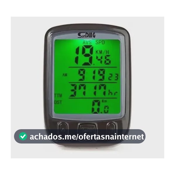 Velocímetro Digital Bike com Fio Sunding SD-563A Preto LCD