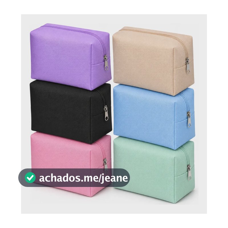 Kit 10 Necessaires Sem Estampa Para Brindes Envio Imediato Bege Lisa