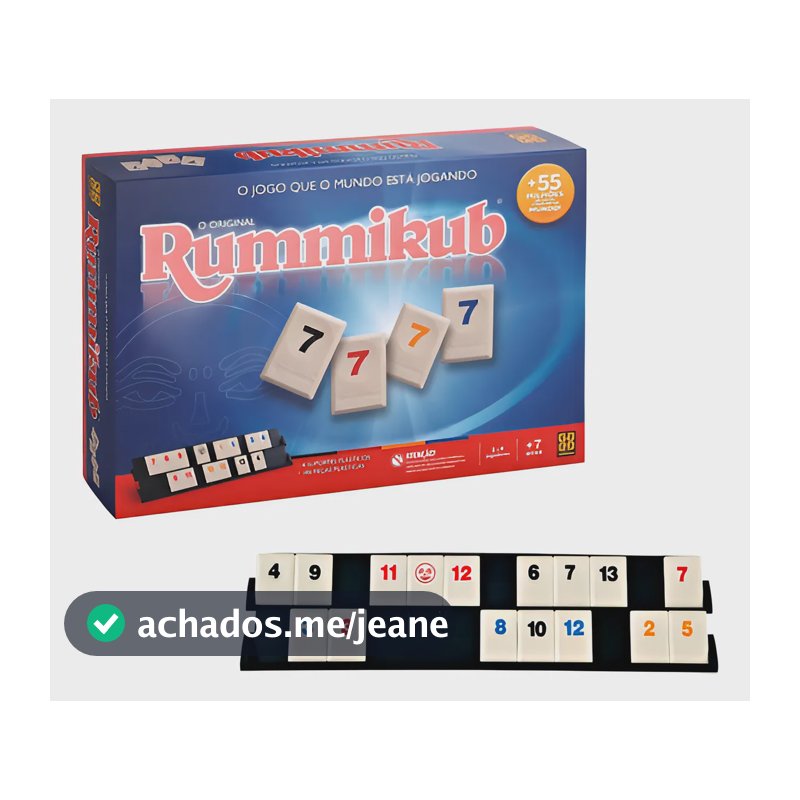Rummikub Grow Jogo Tabuleiro Brinquedo Criança Inteligência