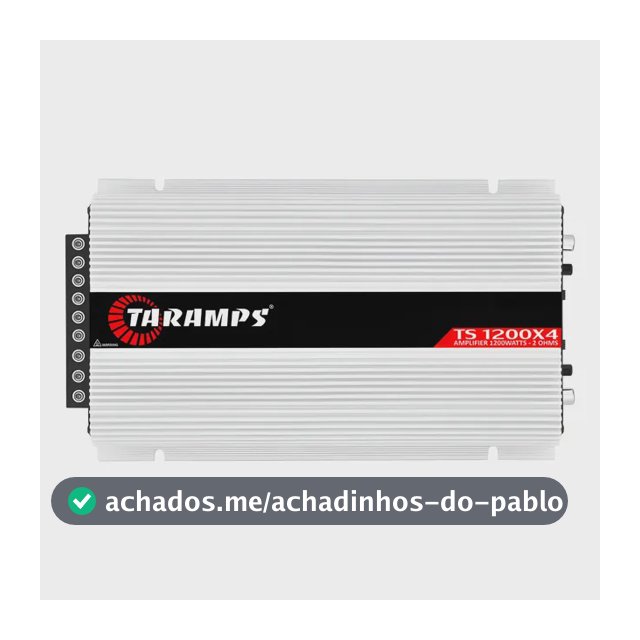 Modulo Taramps Ts 1200x4 2 Ohms Amplificador 1200w Rca 4 Can Branco