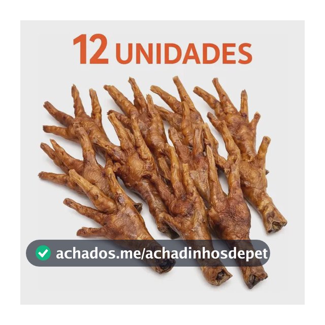 Petisco Natural Pé De Galinha 12 Unidades Beefbone Para Cães