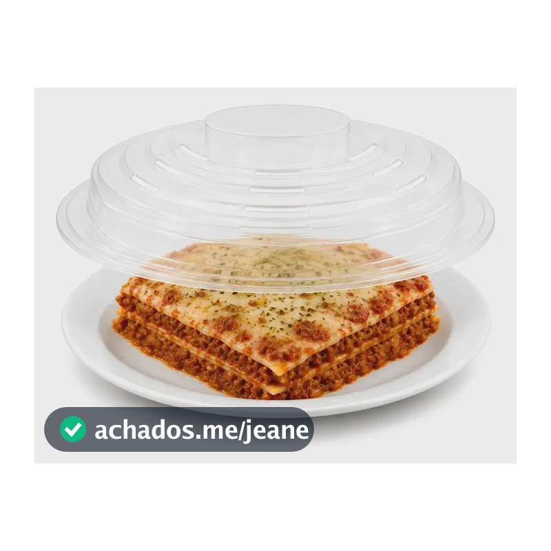 Tampa Microondas Premium Plástico Resistente Bpa Free Transparente