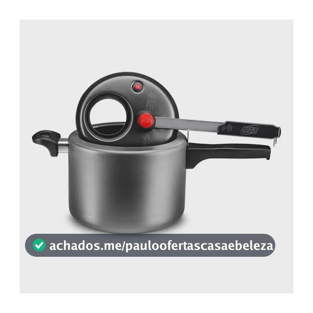 Panela de Pressão 4.5L Grafite MTA Antiaderente Visor Vidro