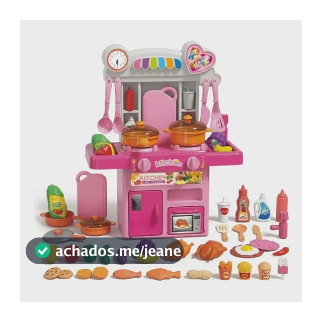 Cozinha Infantil Completa Com Luz E Som Acessórios Sai Água Rosa
