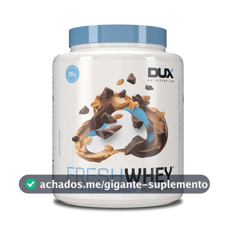 Whey Protein Freshwhey Dux Nutrition - Pote 450g Sabor Chocolate E Amendoim
