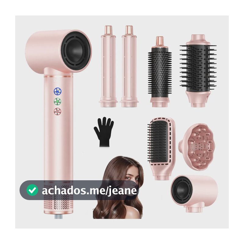 Secador De Cabelo Tassos Ta-hd701 1300w 3 Velocidades Cor Rosa-claro