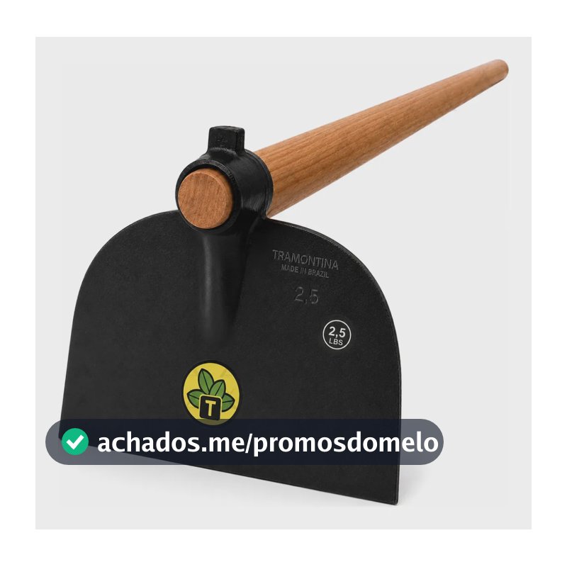 Enxada Larga Cabo Madeira 1,2m 2,5lb 30cm Capinar Tramontina