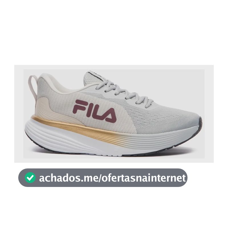 Tênis Feminino Agile Fila Bege/cinza Gelo/vinho Liso 38 Br