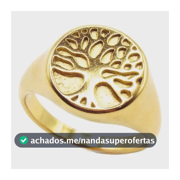 Anel Masculino Ouro 18k Árvore Da Vida Dedeira