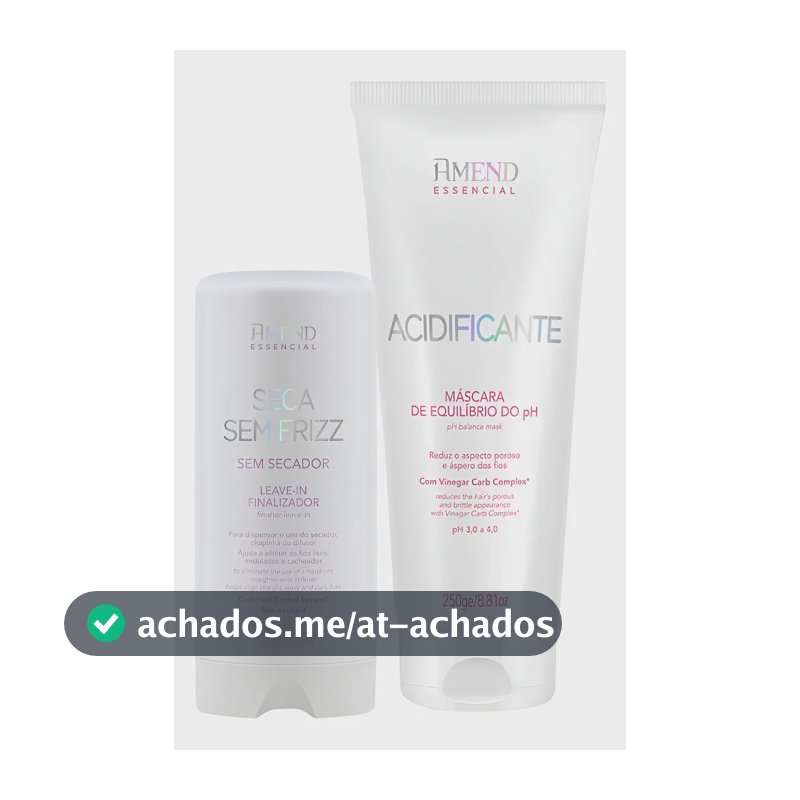 Kit Amend Seca Sem Frizz + Acidificante O Queridinho