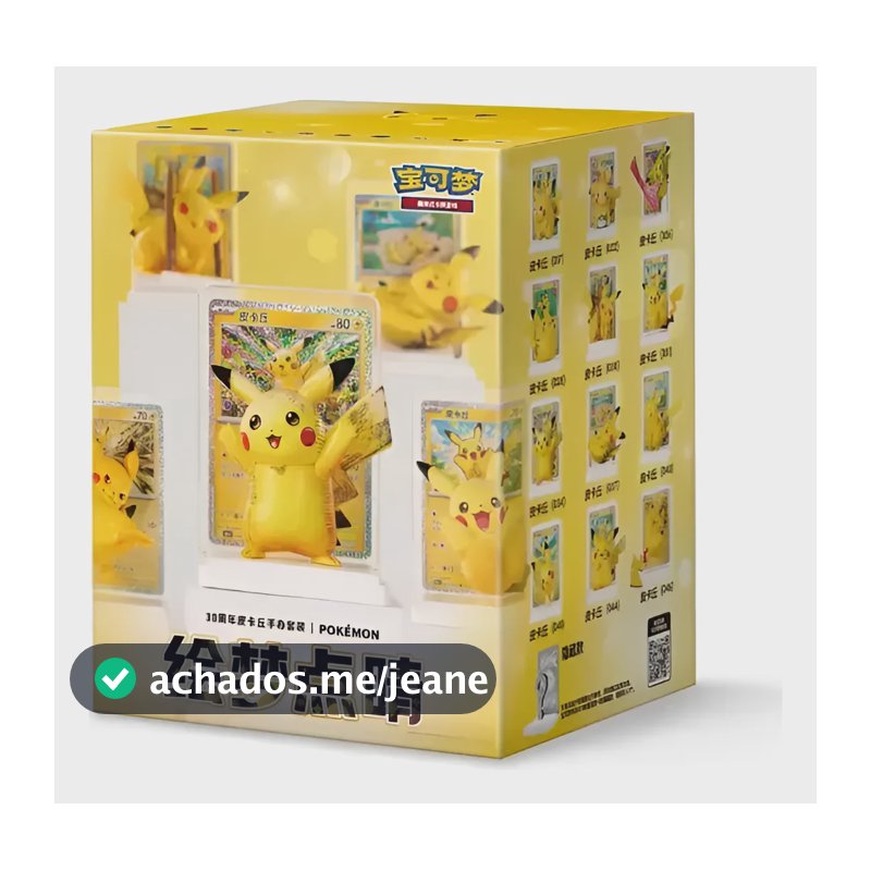 Pokemon Tcg: Blind Box 30 Anos Edicao Pikachu Surpresa Chinês Simplificado