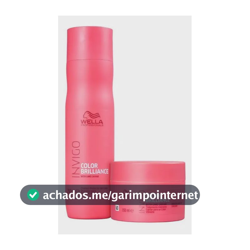 Kit Wella Invigo Color Brilliance: Shampoo 250ml e Máscara 150ml para Cabelos Coloridos
