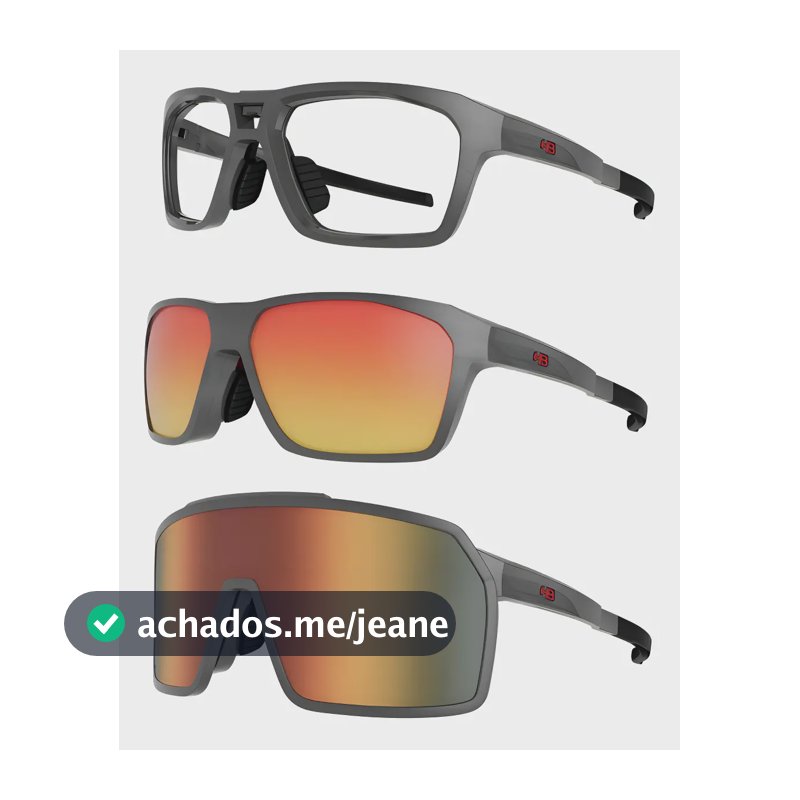 Óculos de sol Hb Presto clip on lente cor da armação preto cor da lente orange chrome