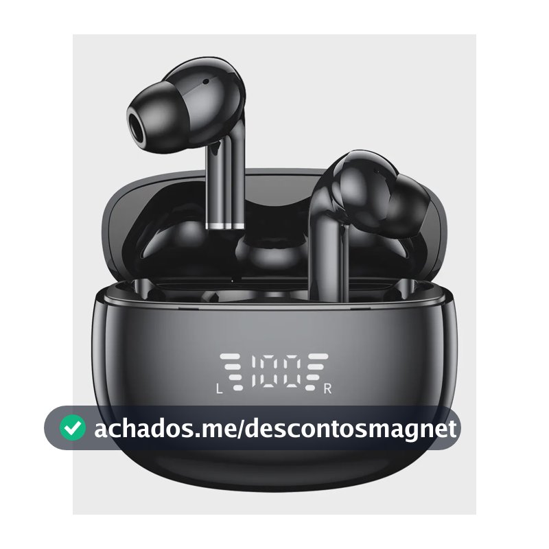 Fone de Ouvido JSKJ SP26 TWS Bluetooth 5.3 com ANC e Display LED