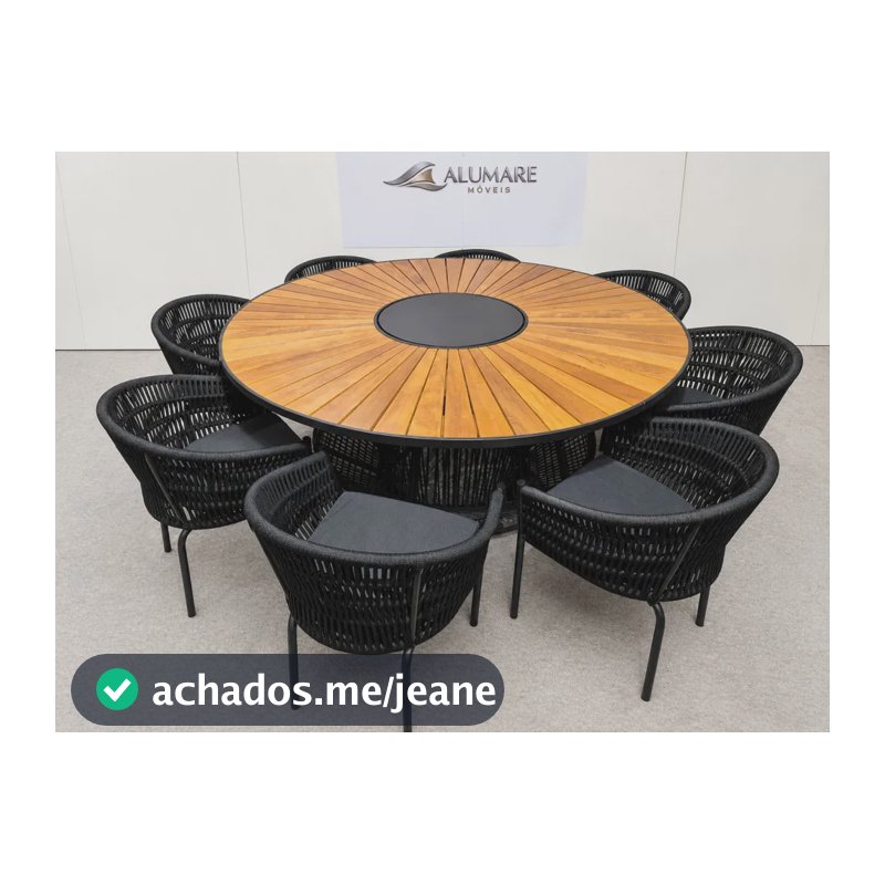 Mesa 1.80cm Com 8 Cadeiras Em Corda Nautica Personalizado