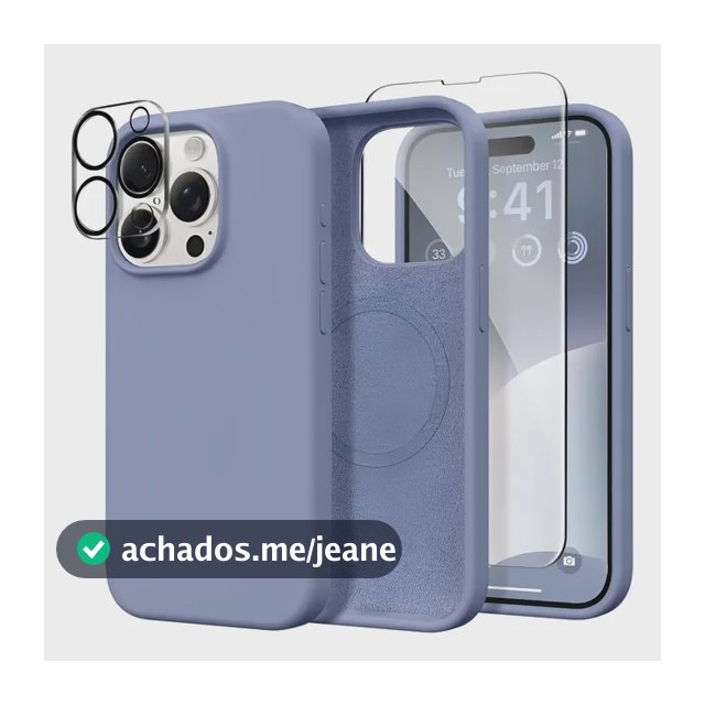 Capa Capinha Luxo Silicone Para iPhone Magsafe + Pelicula 3d