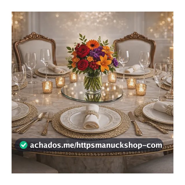 Kit 10 Espelho Souplast Liso Para Decoração De Mesa 25 Cm Espelhado Liso