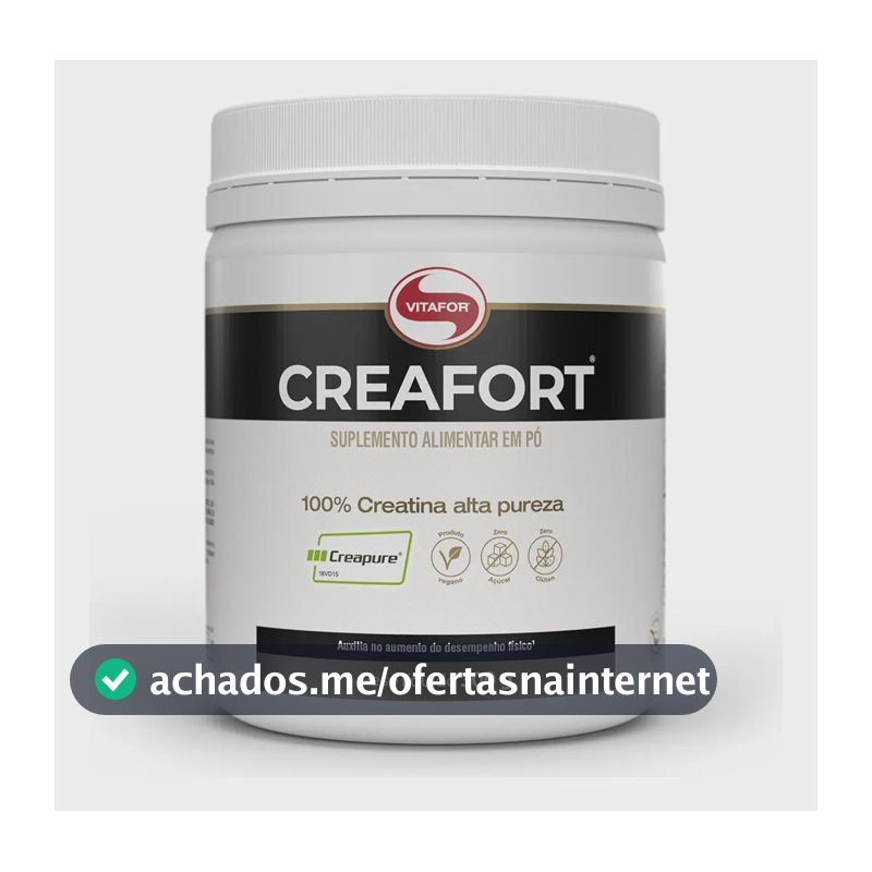 Creatina Monohidratada Creafort Sem Sabor 300g Vitafor Sem Sabor