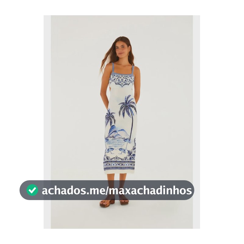 Feminino Farm Vestido Midi Cidade Maravilha Cidade Maravilha_ow Florido Pp