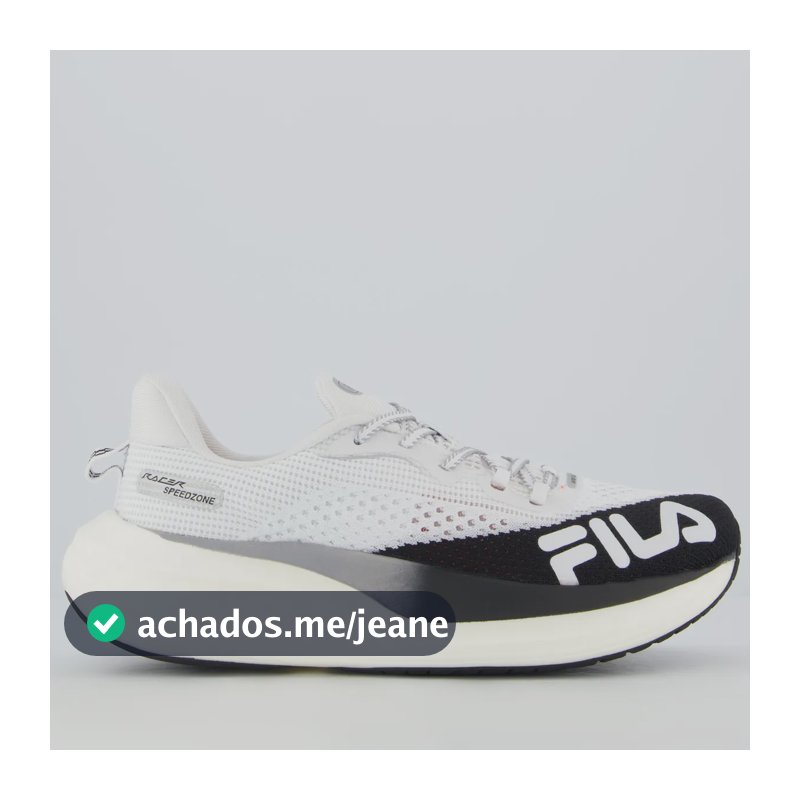 Tênis Fila Racer Speedzone Feminino Branco E Preto Branco - 36 Br