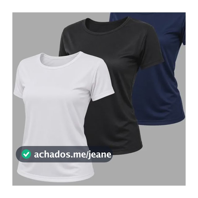 Kit 3 Blusas Fitness Dryfit Caminhada Academia Feminina