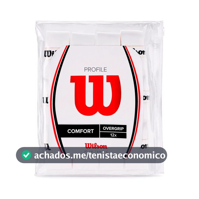 Overgrip Wilson Profile Pro Pack Branco Com 12 Unidades
