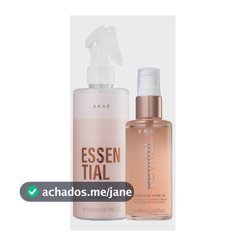 Braé Essential Kit Fluido 260ml + Óleo Revival 60ml