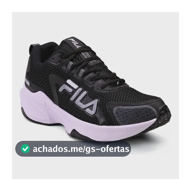 Tênis Fila Academia Corrida Caminhada Macio Moda Full Novo Fila Preto Branco 40 Br