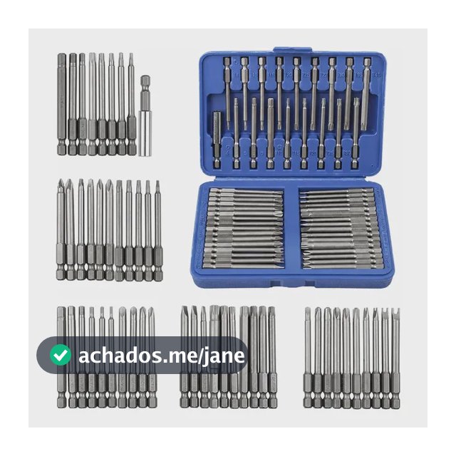 Jogo De Bits Parafusadeira Aço 50 Peças Magnético Ponteira