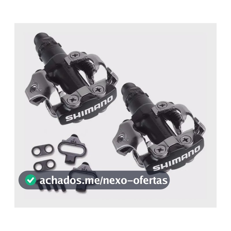Pedal Shimano Pd-m520 Mtb Preto Com Tacos C/ Nf