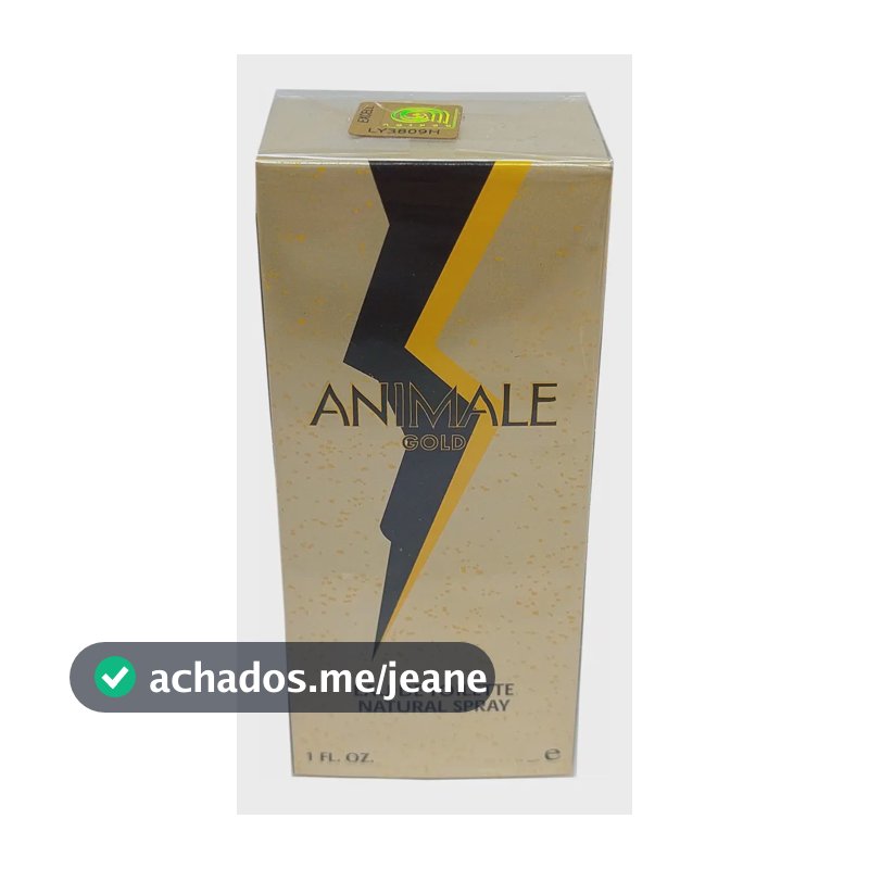 Perfume Masculino Animale Gold 30ml Chipre Almíscar Coco Patchuli