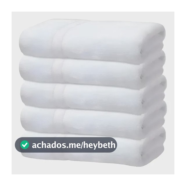 Kit 5 Toalhas Banho Gigante Grossa Hotel Luxo 75x150cm 480g Branco Hotel