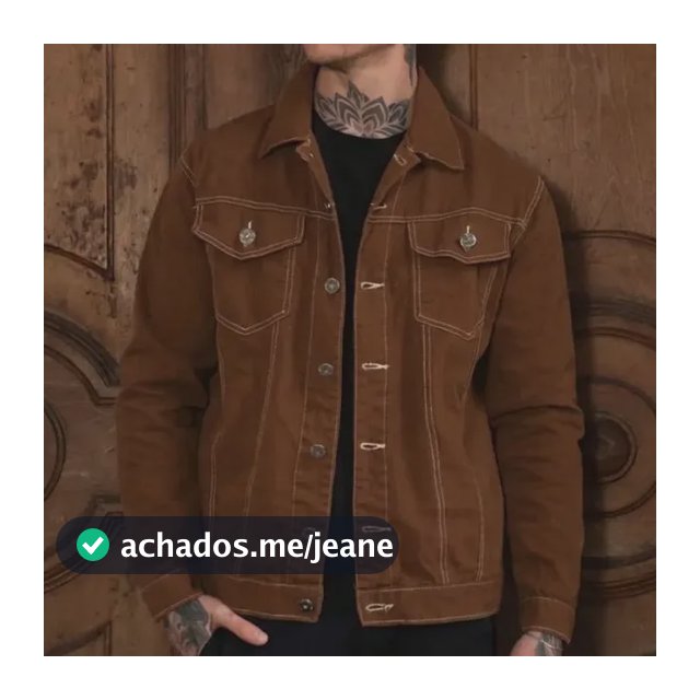 Jaqueta Masculina Sarja Marrom Com Linha Clara