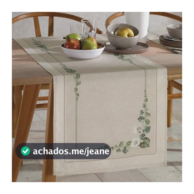Caminho De Mesa Dohler Clean Renova 45 X1,60m Botanico Bege