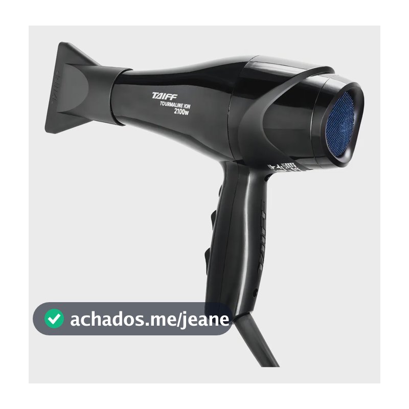 Secador de Cabelo Taiff Tourmaline 2100w Profissional Cor Preto