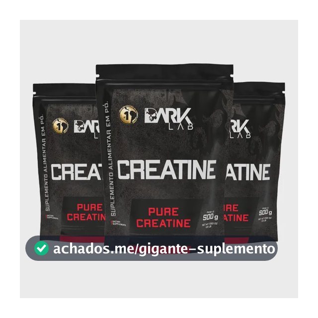 3x Creatina Monohidratada Pura 500g Dark Lab Unidade