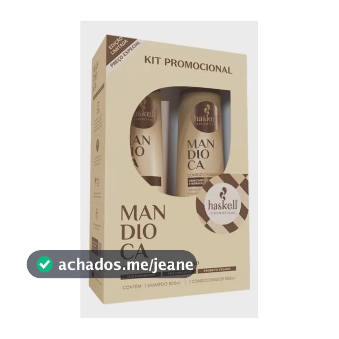 Haskell Mandioca Kit Shampoo+condicionador 500ml