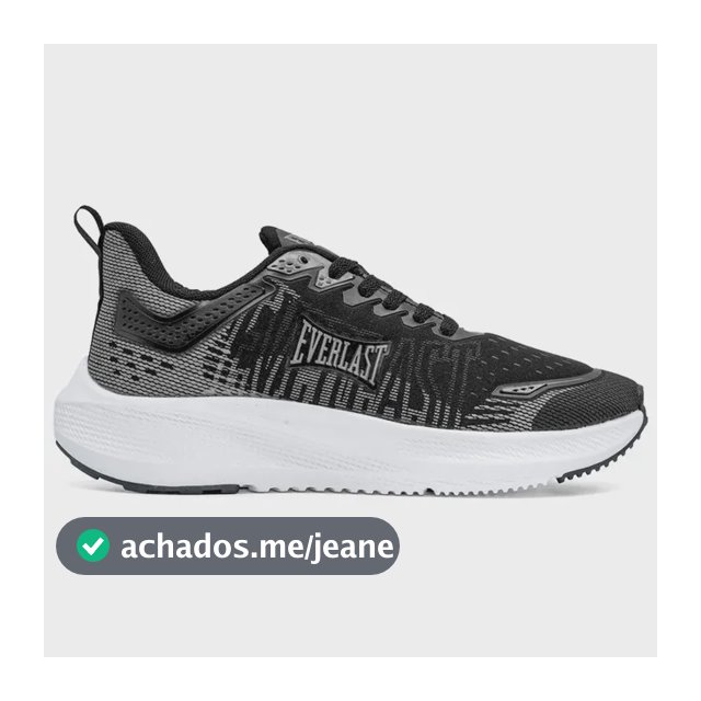 Tênis Everlast Sprint Unissex - Diversas Cores Cinza/preto 38 Br