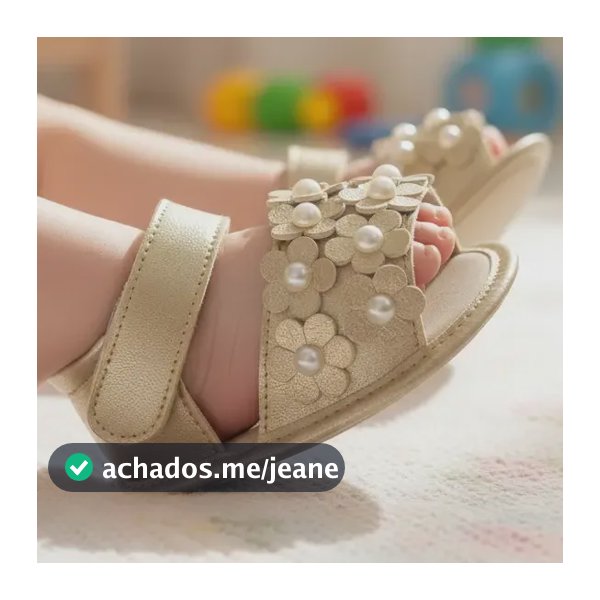 Sandalia Bebe Mania Menina Flor Verao Nude 31-05