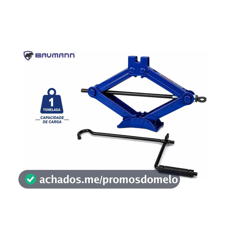 Macaco Sanfona Baumann 1 Tonelada para Carro Compacto e Resistente