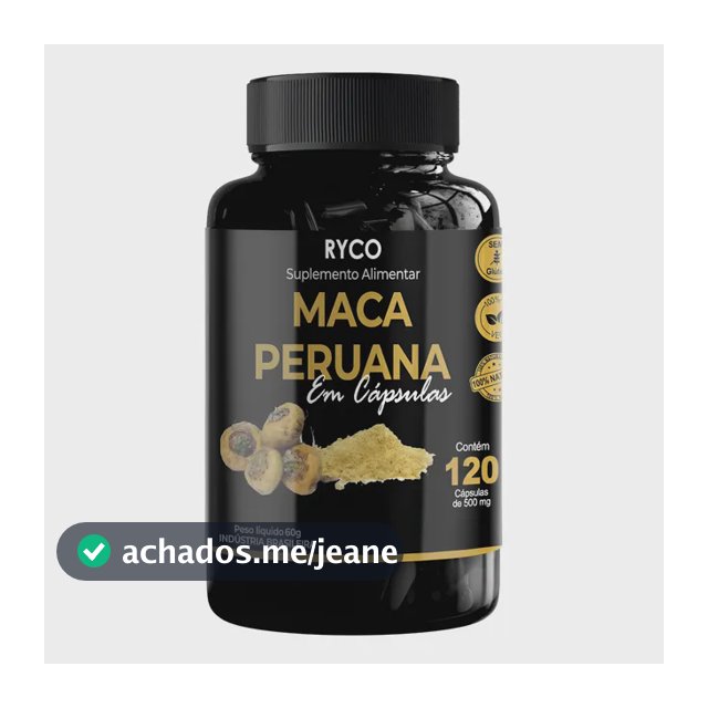 Maca Peruana Original 120 Cápsulas- Envio Já Sem Sabor