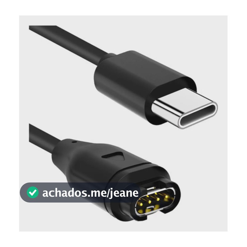 Cabo Carregador Para Watch Garmin Forerunner 965 955 935 265 745 245 245 Music Fenix 6 5 7 7s 7x Venu 2s Instinct 2 De 1 Metro USB-C