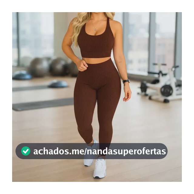 Roupa De Academia Conjunto Moda Fitness Feminino Calça E Top