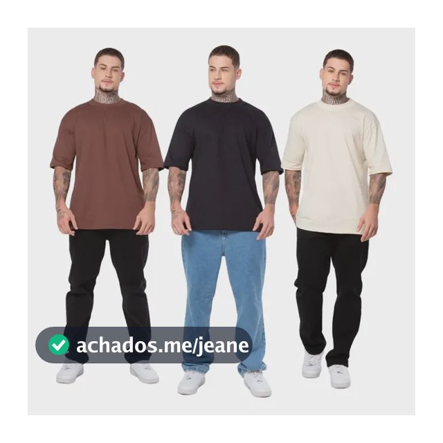 Kit 3 Camiseta Oversized Streetwear Premium Algodão