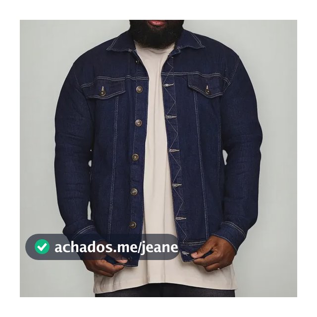 Jaqueta Jeans Masculina Plus Size Com Elastano